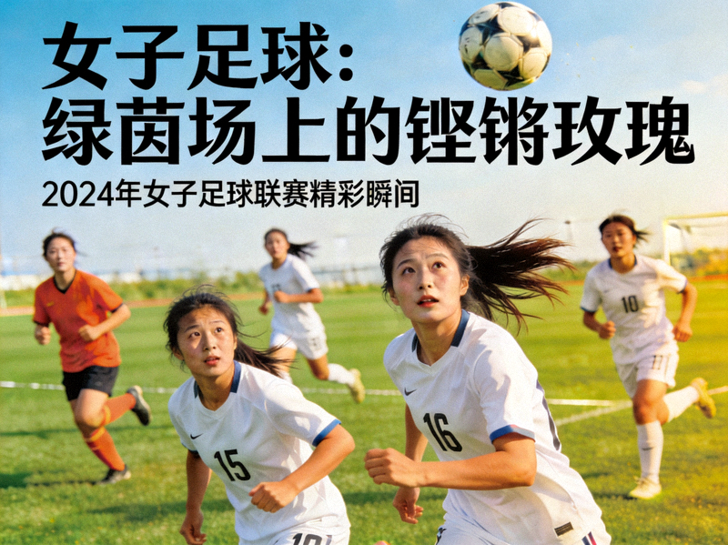 女子足球运动员在绿茵场上奋力拼搏的专题报道图片
